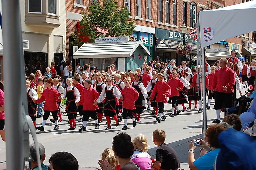 Decorah's Nordic Dancers at festival in Decorah.