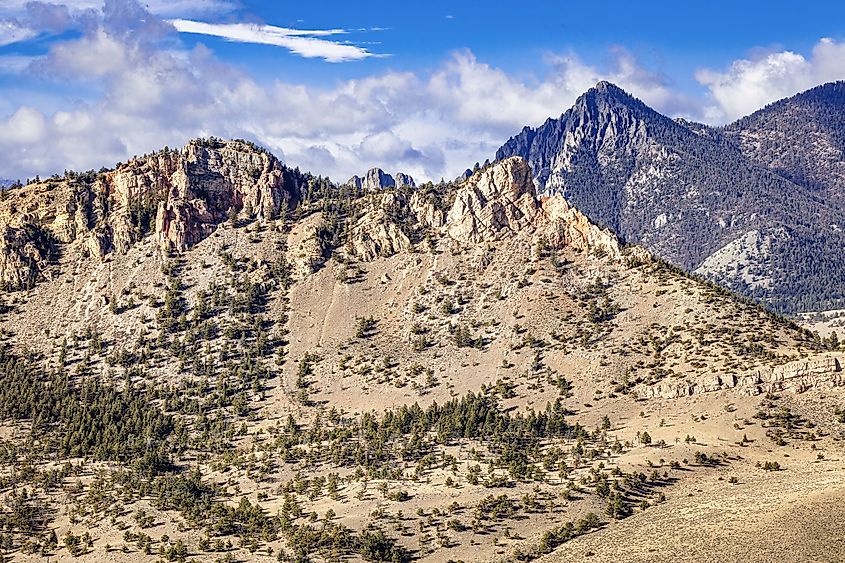 Mountains in Shoshone National Forest, Wyoming.