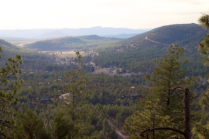 View of Strawberry from atop Strawberry Mountain.