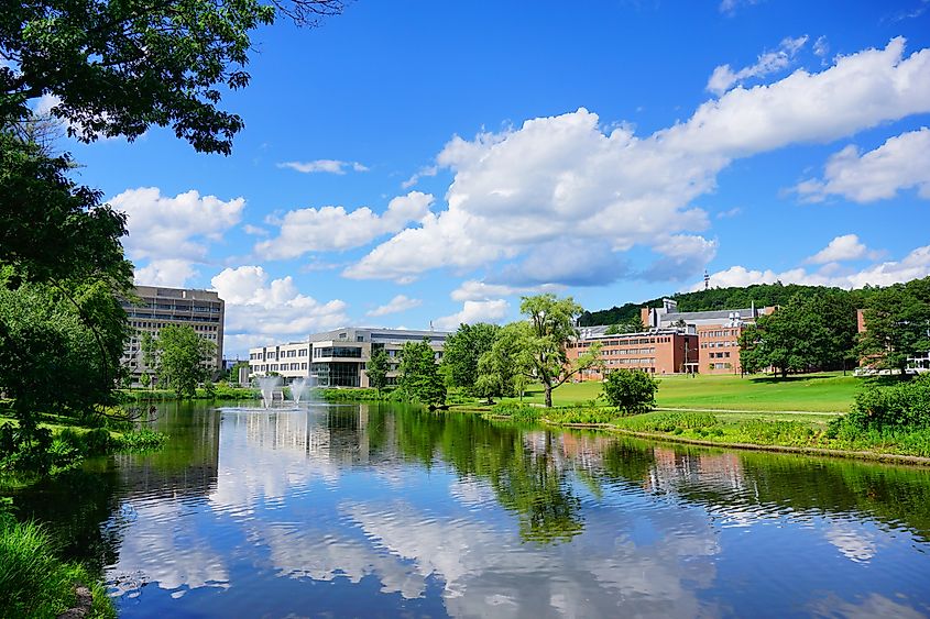University of Massachusetts campus in Amherst, Massachusetts.