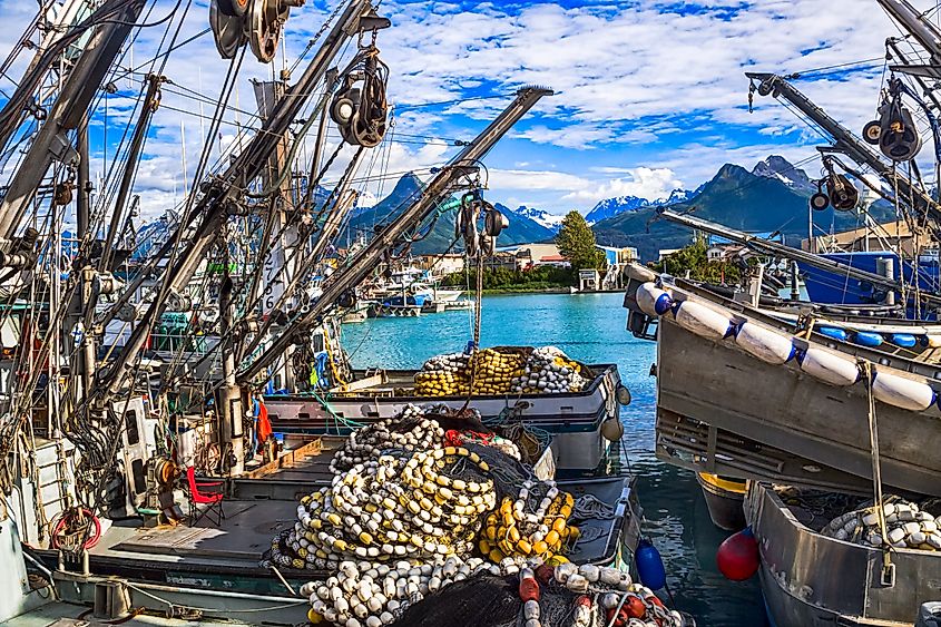 Valdez Small Boat Harbor in Valdez, Alaska.