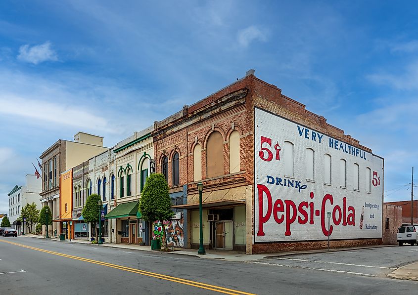 Downtown Thomasville in North Carolina.