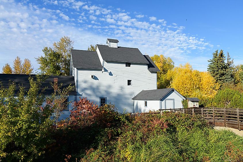 Thorp, Washington; Historic Thorp Mill in Kittitas County Washington during Fall