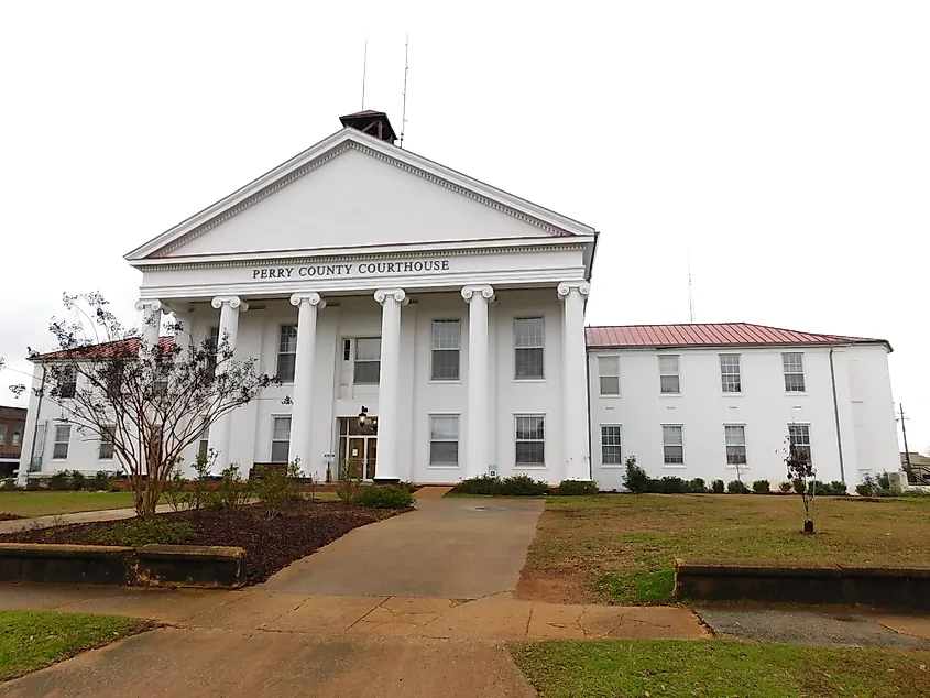 The Perry County Courthouse in Marion, Alabama
