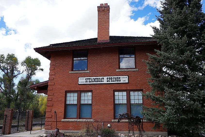 Historic Railroad Depot in Steamboat Springs, Colorado