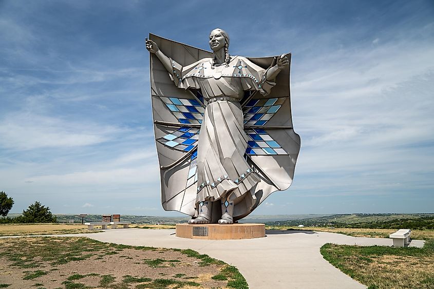 Dignity of Earth and Sky sculpture in Chamberlain, South Dakota.