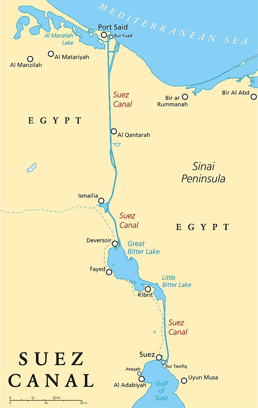 The Suez Canal - WorldAtlas