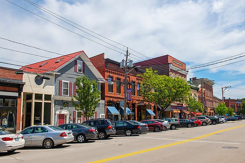 Water Street in Exeter, New Hampshire.