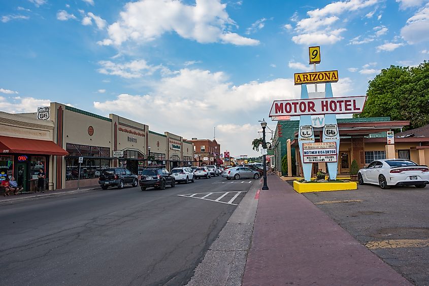 Williams is on world famous "Route 66" and is also known as the "Gateway to the Grand Canyon." Editorial credit: Michael Gordon / Shutterstock.com