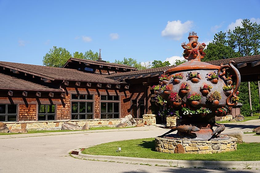 Garden statues on the property of the House on the Rock in Spring Green, Wisconsin.