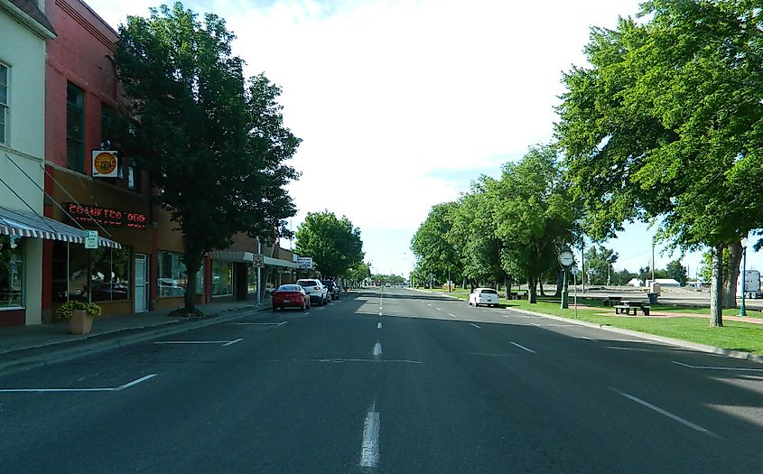 Main Street in Mountain Home, Idaho.