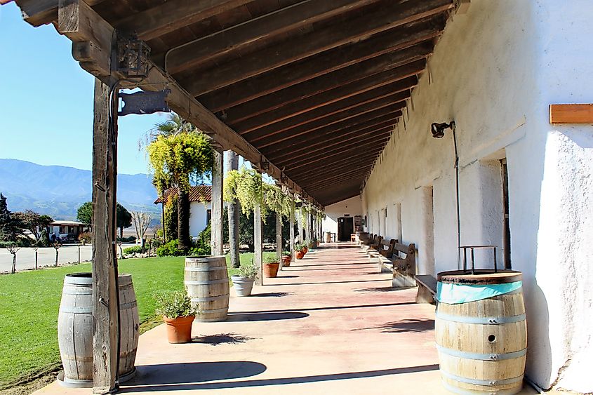 Exterior view of Mission Soledad in Soledad, California, USA