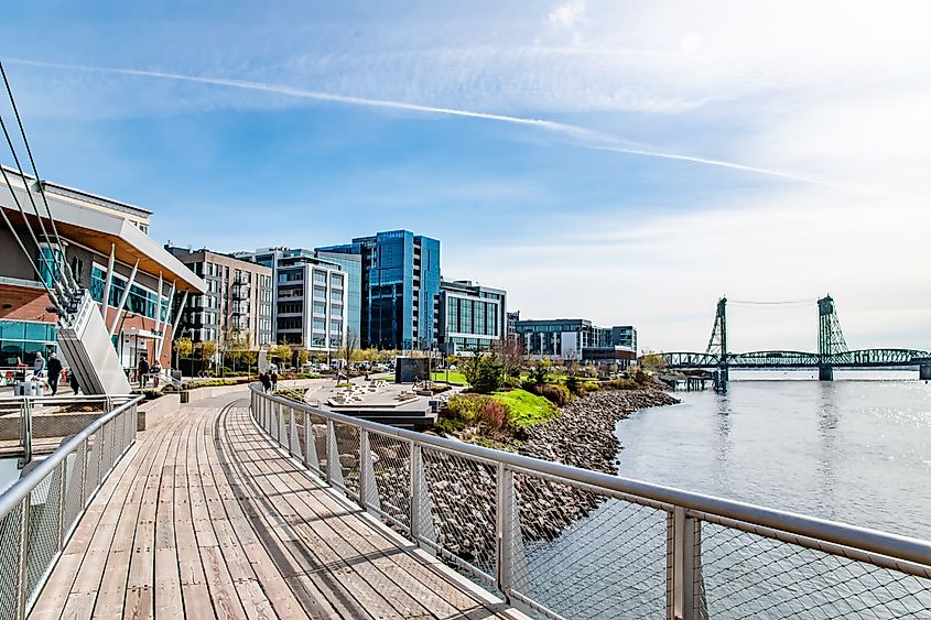 Waterfront Park and Skyline of Vancouver, Washington.