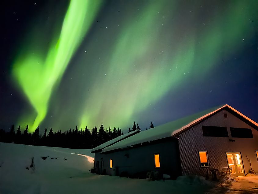 Northern lights in Fairbanks, Alaska.