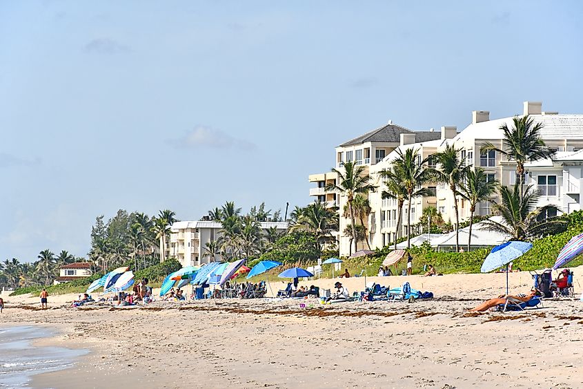 The gorgeous beach at Lantana, Florida.