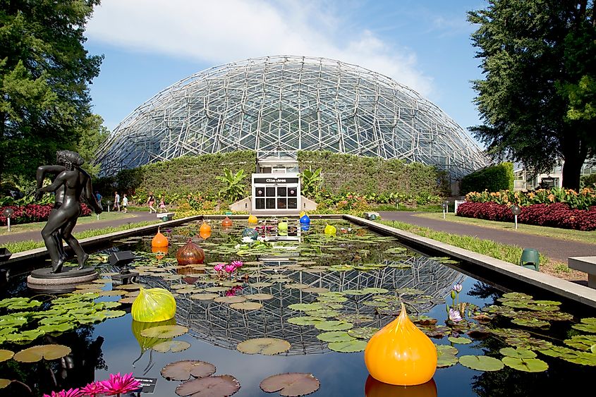 Beautiful Missouri Botanical Garden in city St. Louis, MO. Editorial credit: Prosper106 / Shutterstock.com