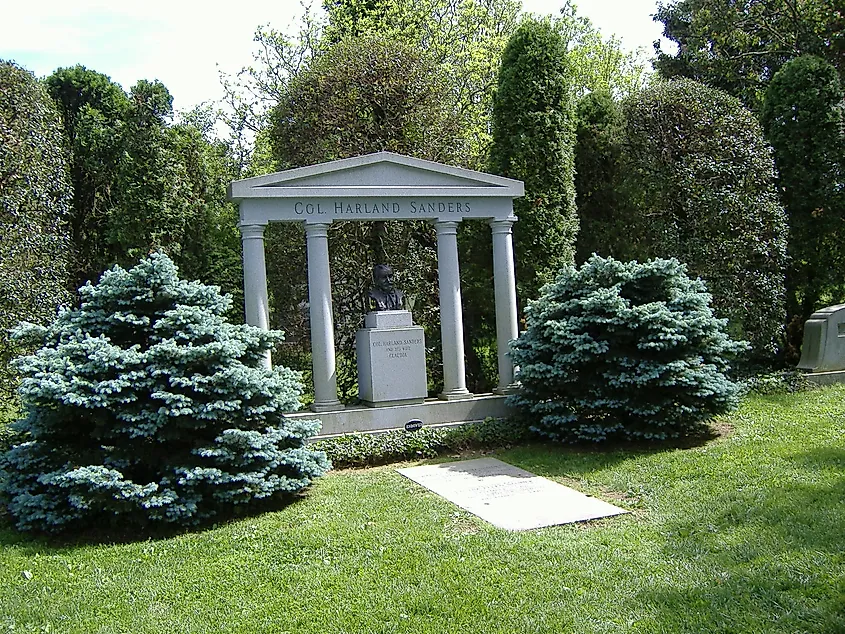 Colonel Sander's gravesite in Louisville, Kentucky.