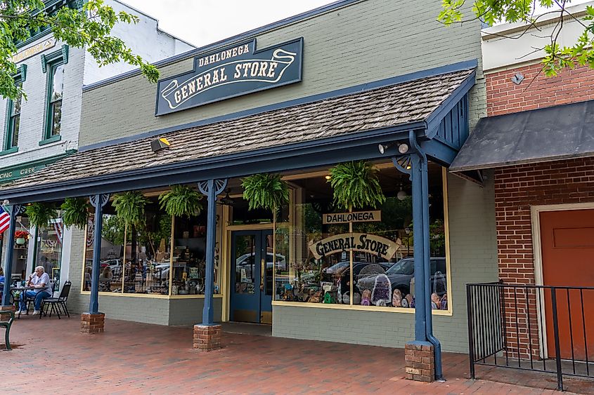 The exterior of the General Store in Dahlonega, Georgia