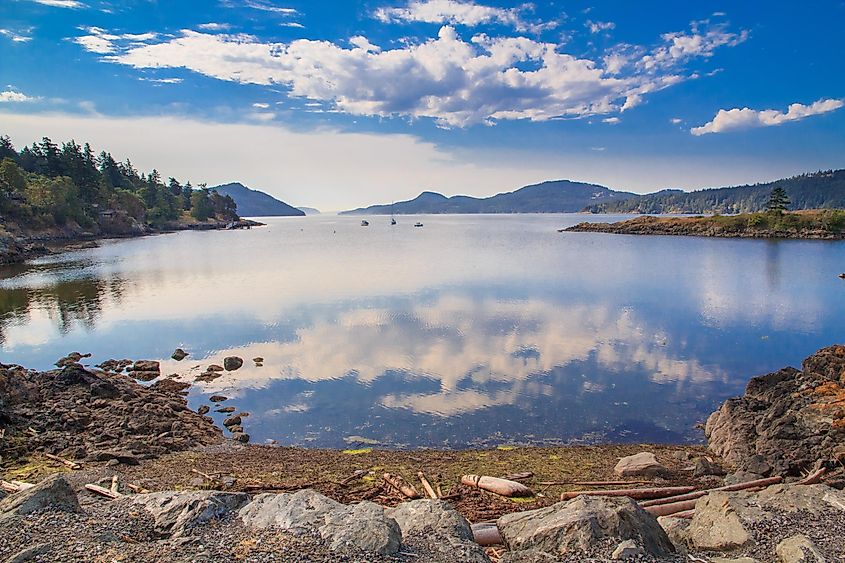 Orcas Island, Washington: Eastsound Harbor in San Juan County.