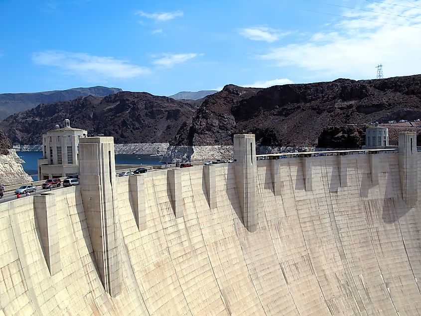 Hoover Dam and Lake Mead are beside Boulder City