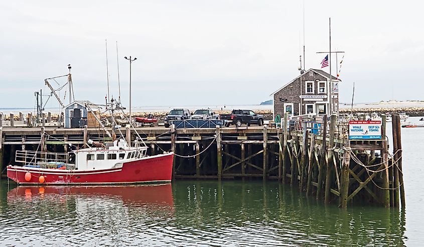 Town Wharf in Plymouth is home to a range of maritime activities from commercial fisherman, sightseeing craft and pleasure boats.
