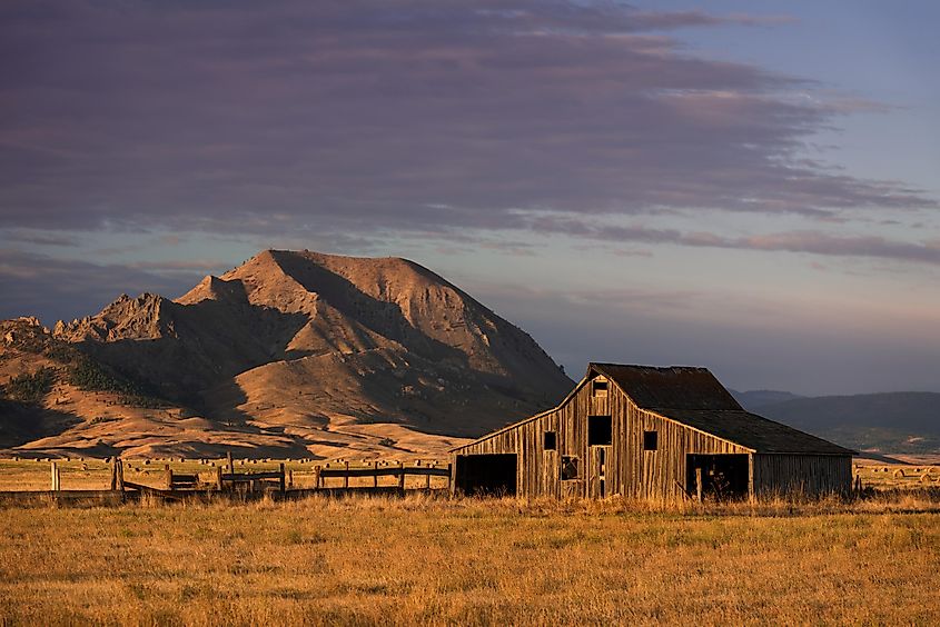 The unique landscape of the Bear Butte State Park near Sturgis, South Dakota.