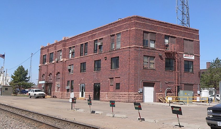 Railroad depot in McCook, Nebraska.