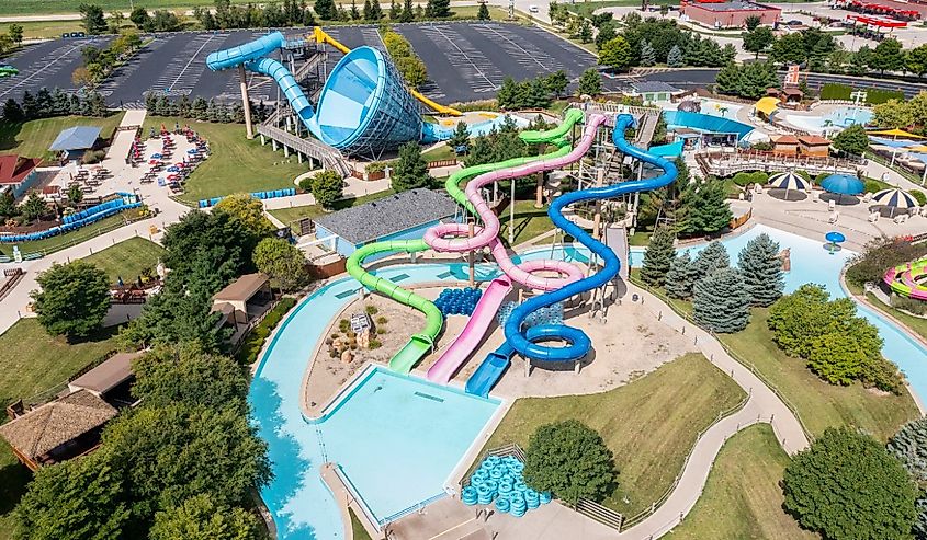 Raging Waves is Illinois' largest water park.