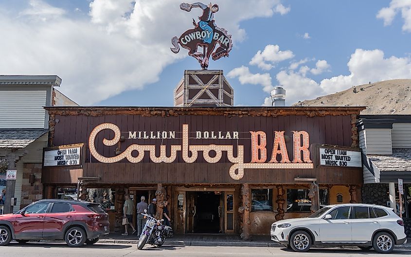 The Million Dollar Cowboy Bar in Jackson, Wyoming.