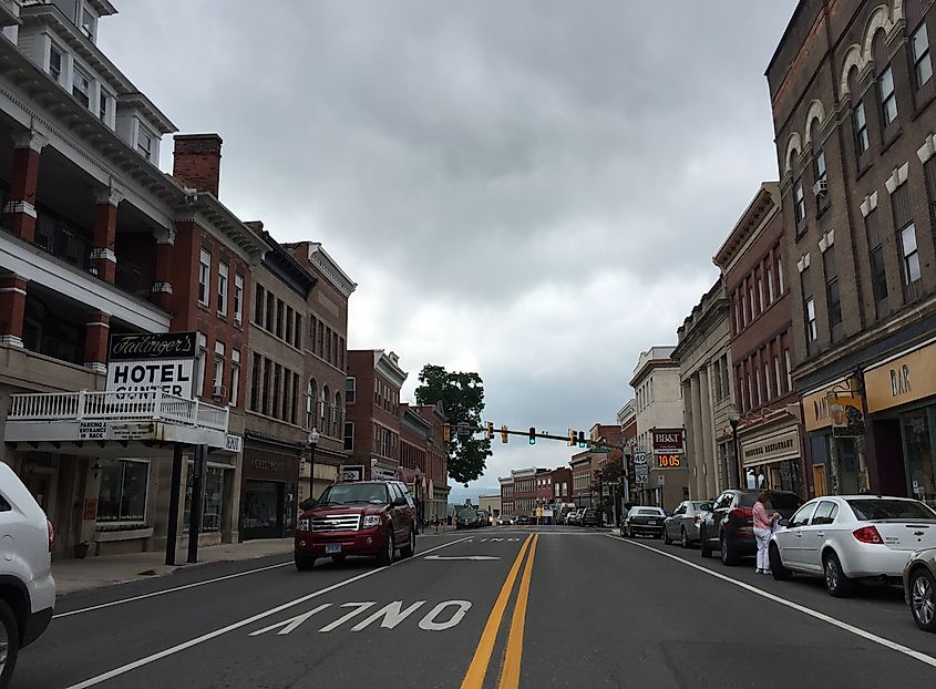 Main Street in Frostburg, Maryland.