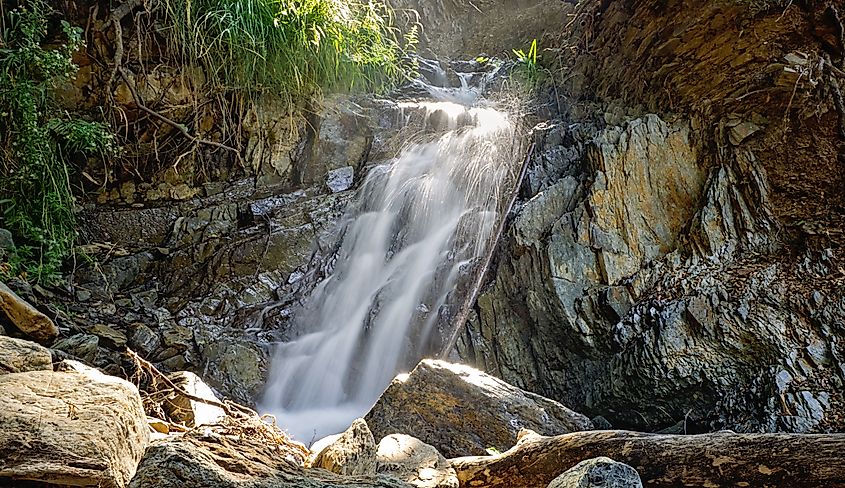 Waterfall in Quincy, California.