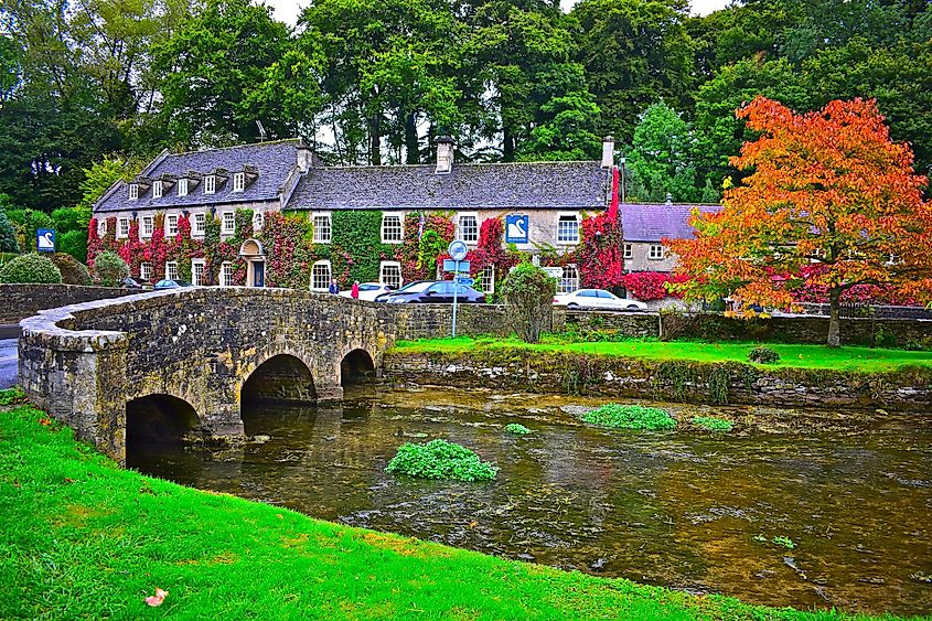 The Swan Hotel in the pretty Cotswolds village of Bibury.