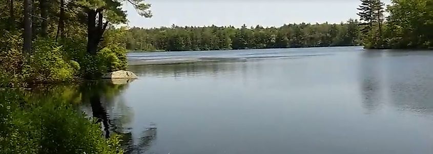 View of Wilbur Pond in Rhode Island