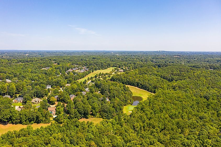 Aerial view of Travelers Rest, South Carolina