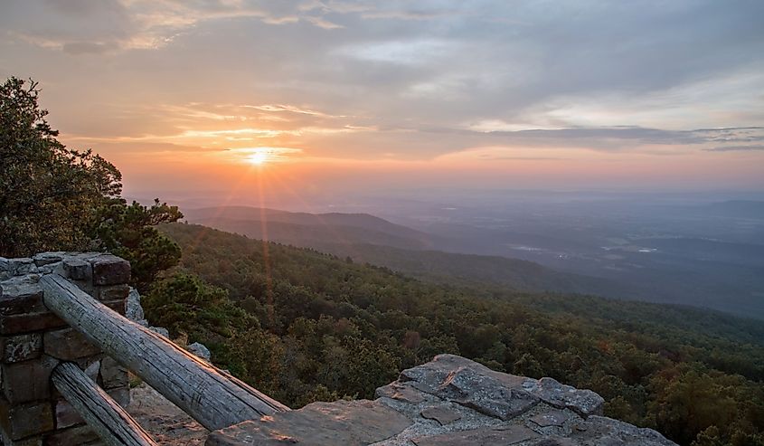 Sunrise at Mount Magazine State Park, Arkansas