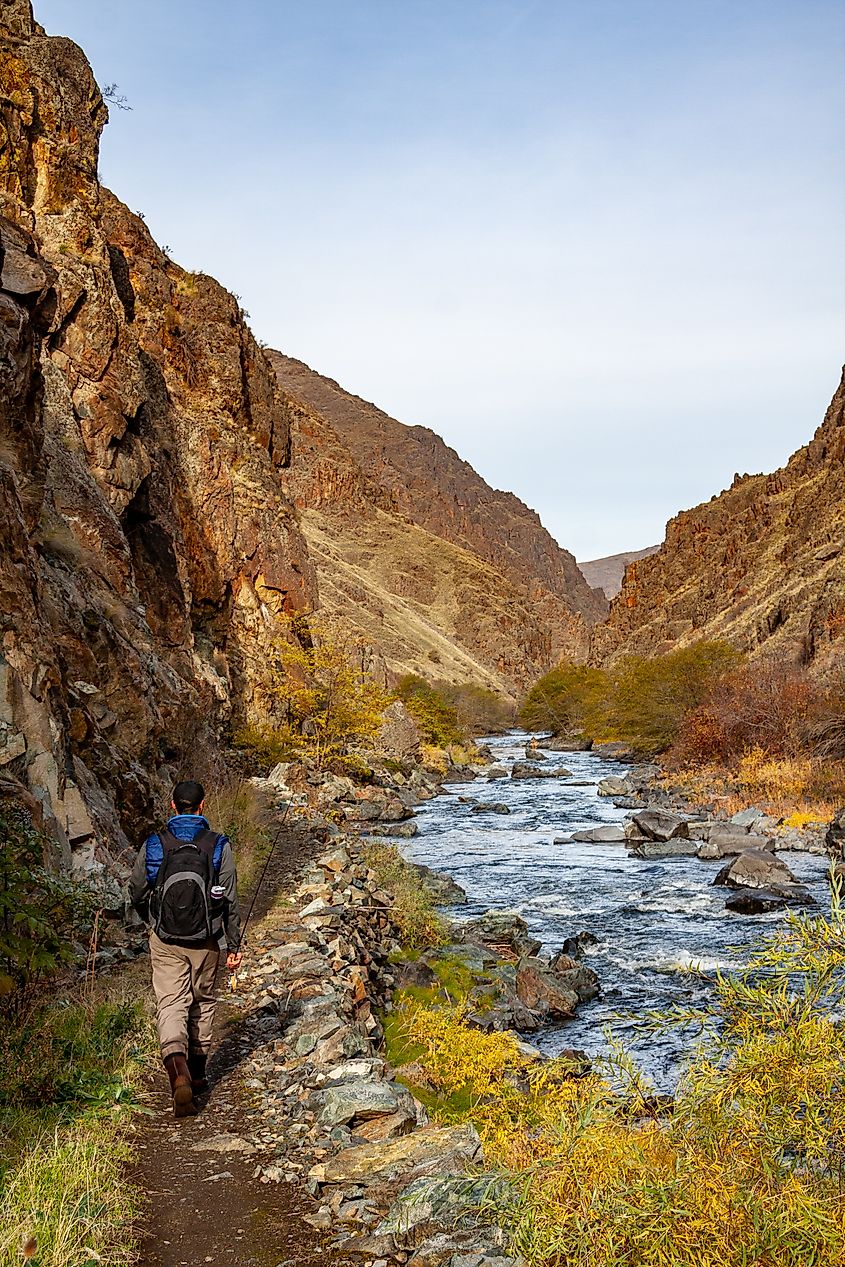 Steelhead fishing in Hells Canyon National Recreation Area.