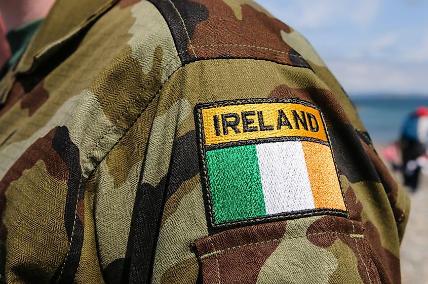 Shoulder patch of a soldier from the Irish Army