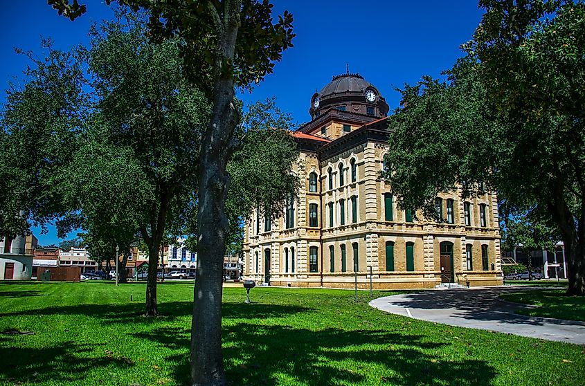 Center of town square courthouse Columbus, Texas