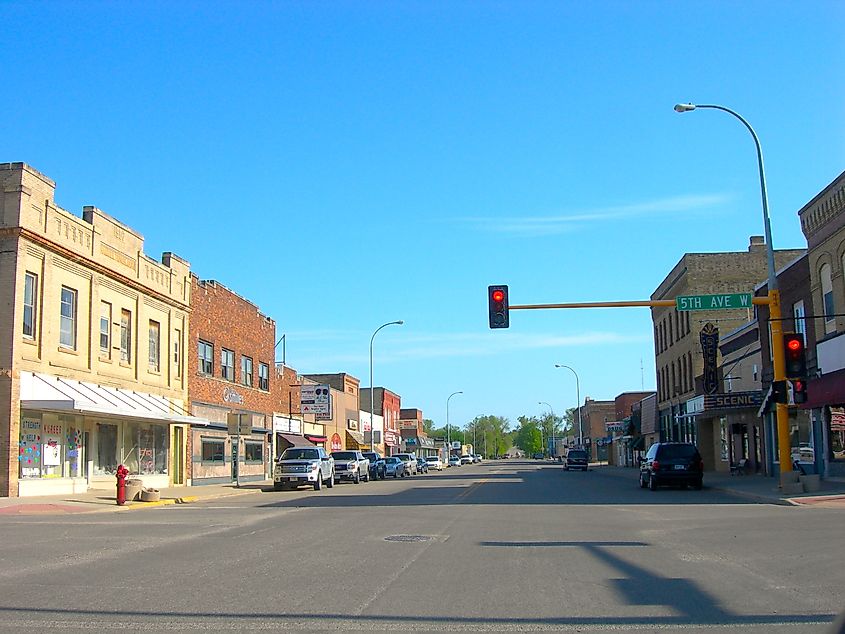 Main Street in Lisbon, North Dakota