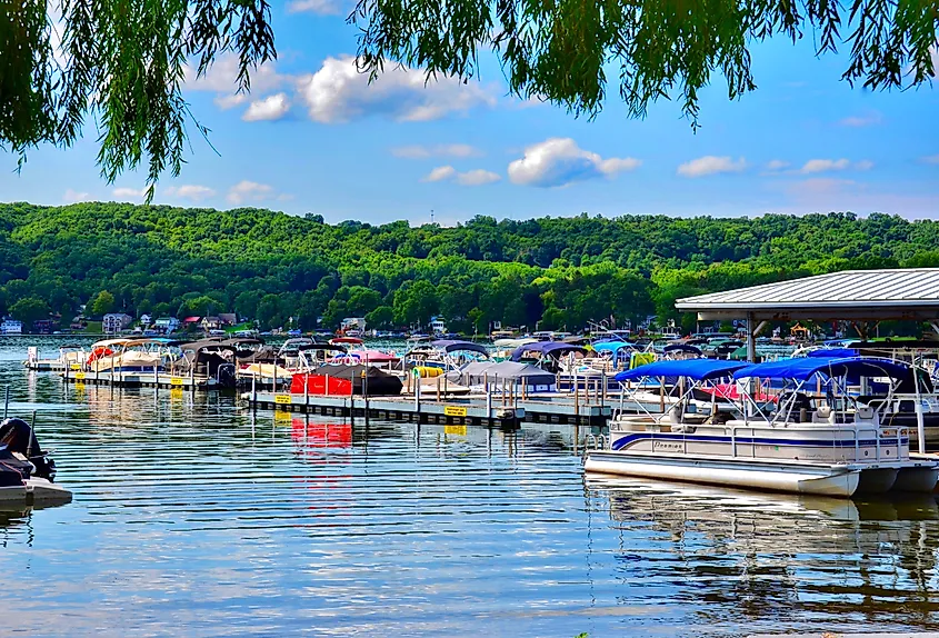 Keuka Lake harbor in Penn Yan, New York.