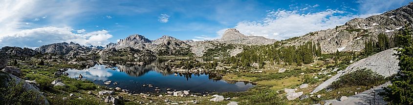 Back country wind river range Wyoming on a beautiful sunny day