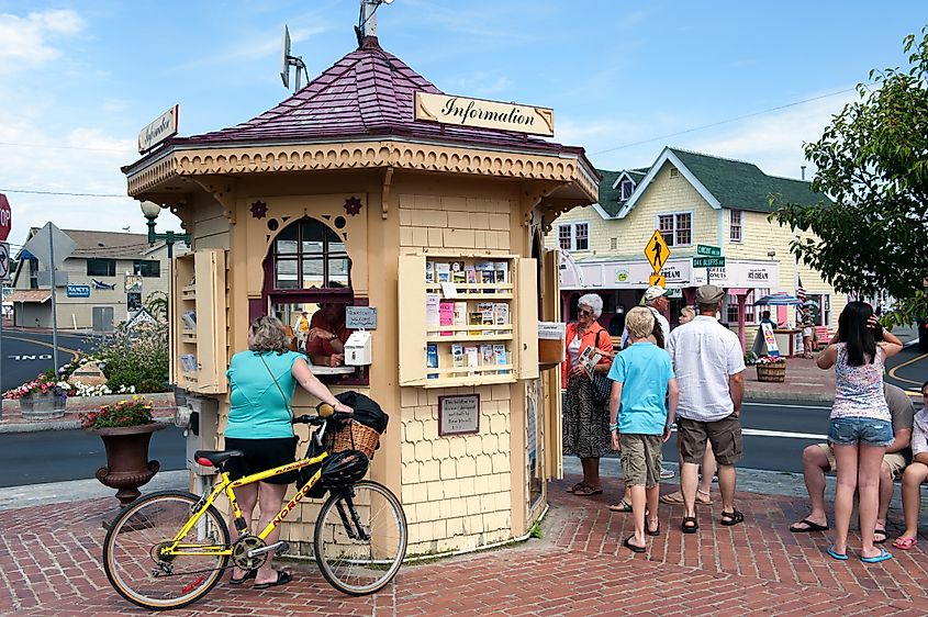 The tourist information center in Oak Bluffs, Massachusetts