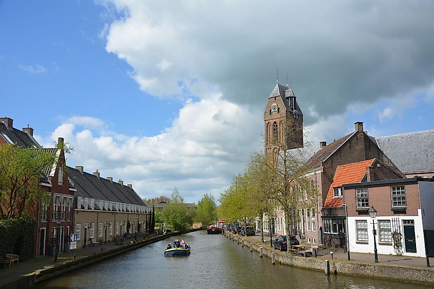 The scenic town of Oudewater in the Netherlands.