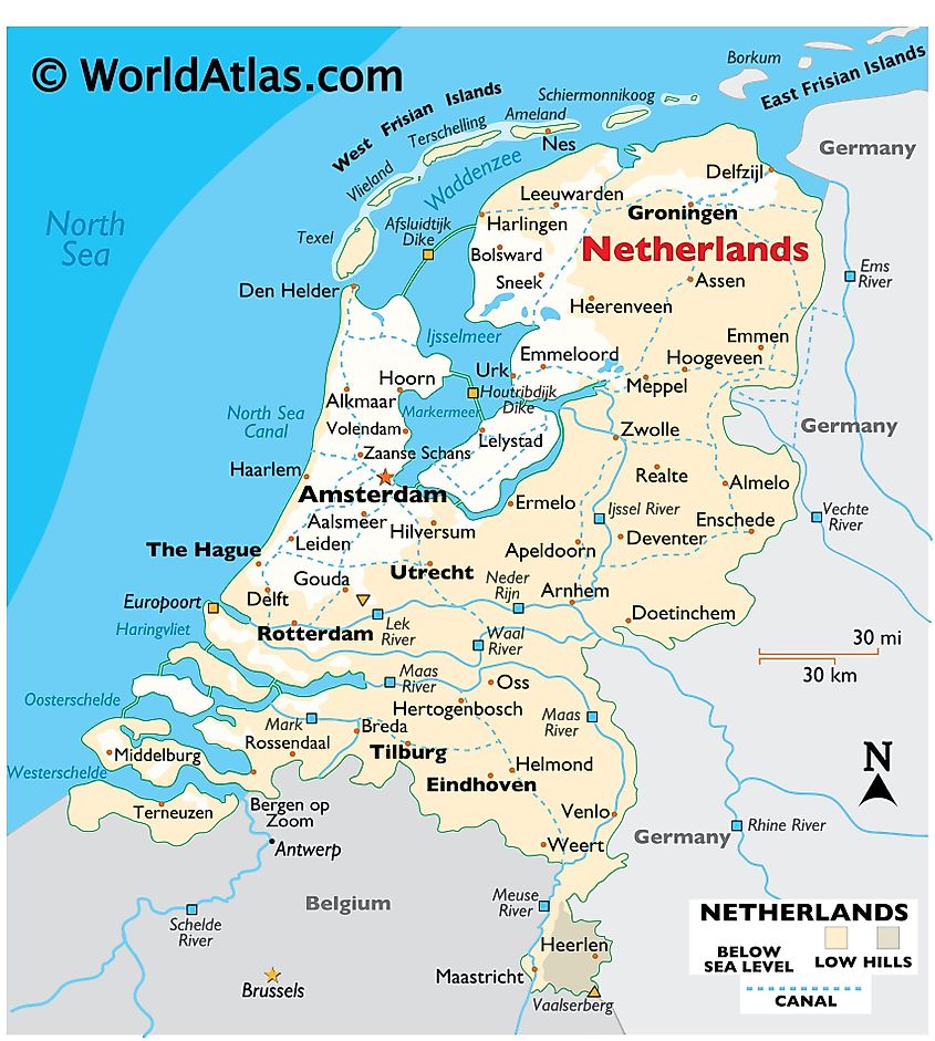 Where Is Amsterdam On A Map The Netherlands Maps & Facts - World Atlas