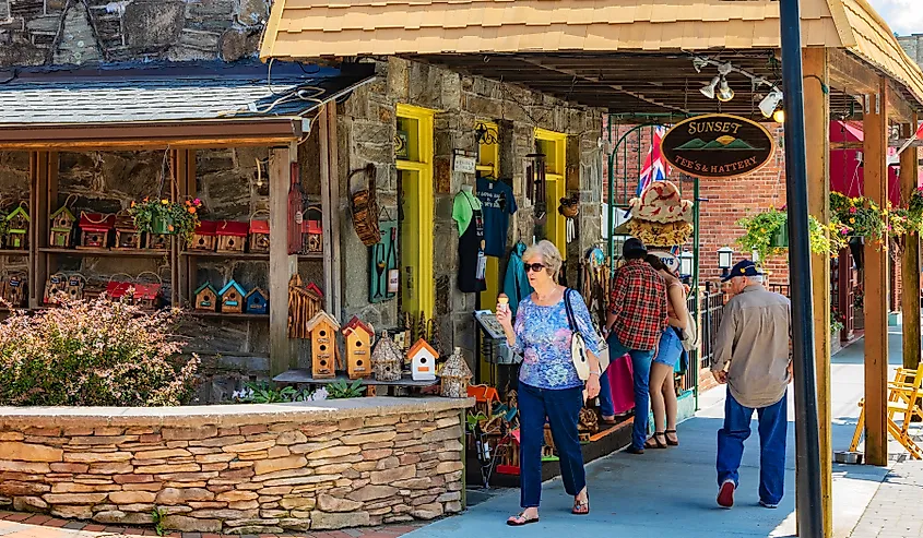 Main Street in Blowing Rock, North Carolina.