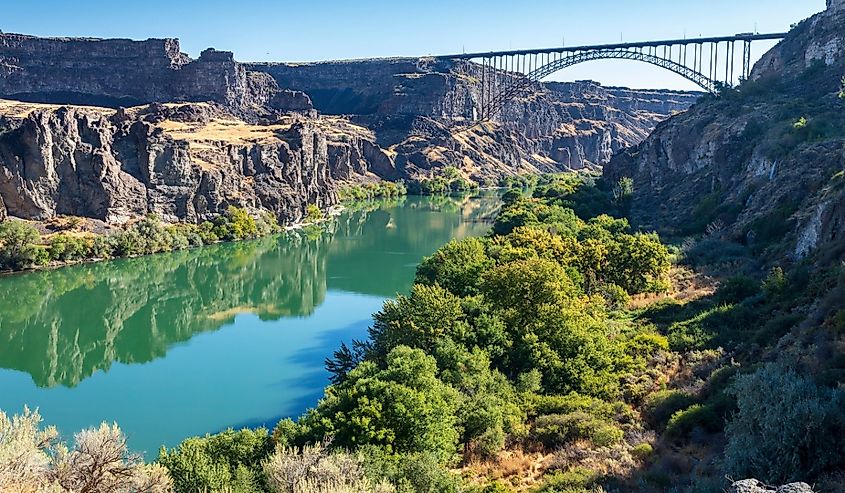 Perrine Bridge over Snake River at Twin Falls, Idaho