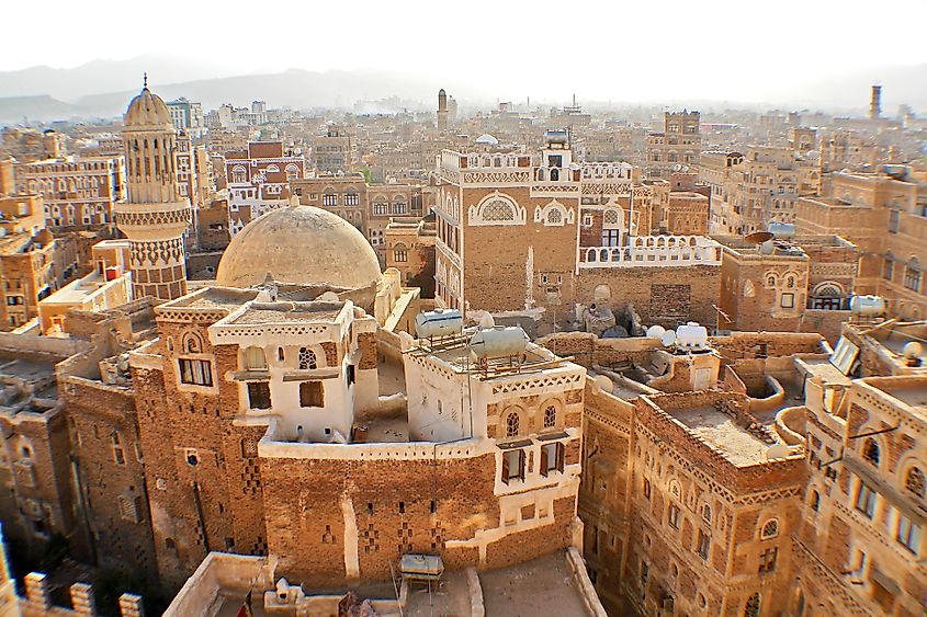 View of the old city of Sana'a, Yemen. Image Credit RobNaw via Shutterstock.