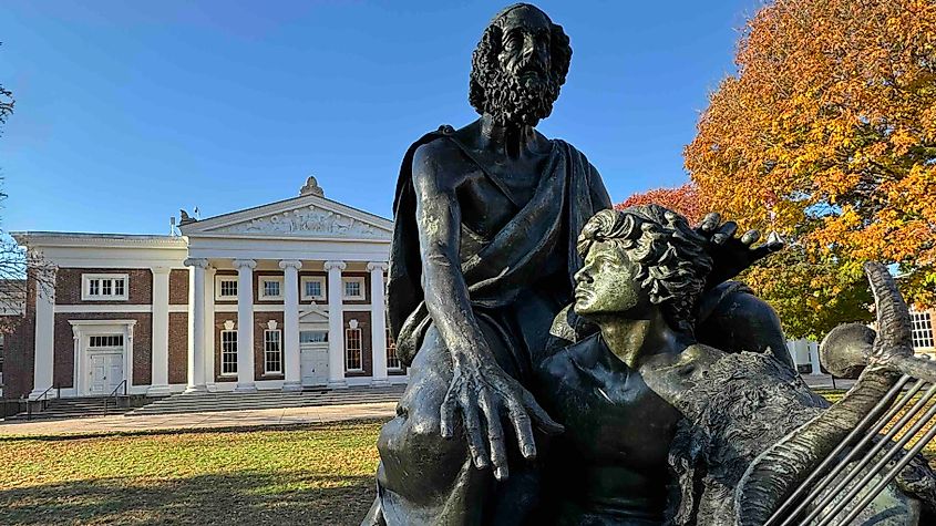 Exploreing the grounds of UVA is stime well spent Photo by Bryan Dearsley