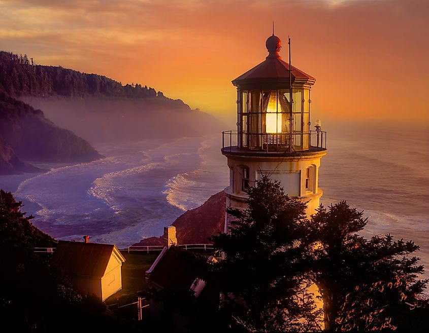 Heceta Head Lighthouse on the Oregon coast a few miles north of Florence.