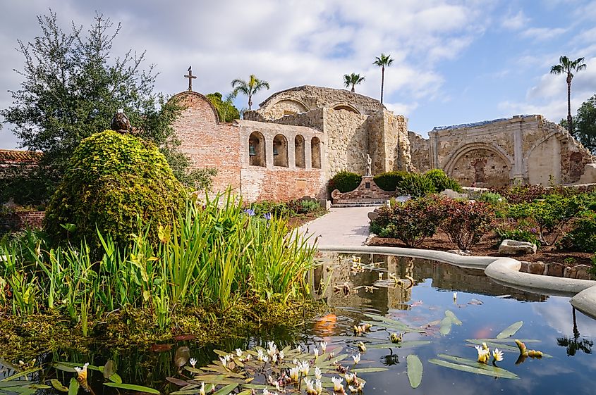 Mission San Juan Capistrano in California.